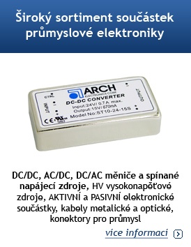 Široký sortiment součástek průmyslové elektroniky