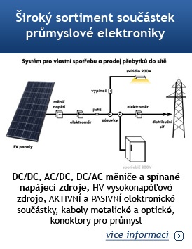 Široký sortiment součástek průmyslové elektroniky