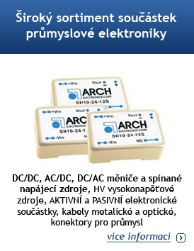 Široký sortiment součástek průmyslové elektroniky